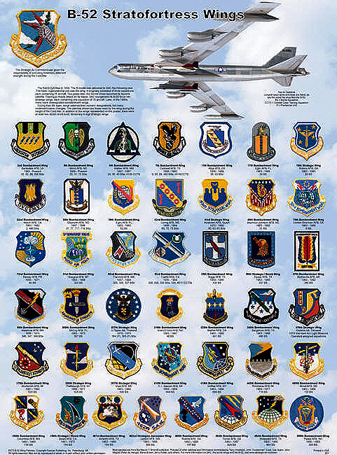 B-52 Bomb Wing Patch Poster